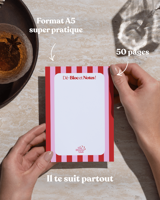 Dé-bloc tes notes ! – Bloc-notes A5 coloré & inspirant